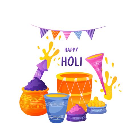 Happy Holi Festival Vector Art Png Illustration Of Happy Holi Festival