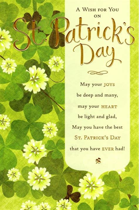 a st patrick s day wish greeting card quality greetings cards home furniture and diy home and garden