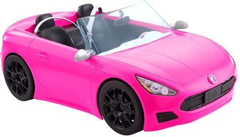Barbie Toy Car Bright Pink 2 Seater Convertible With Seatbelts And