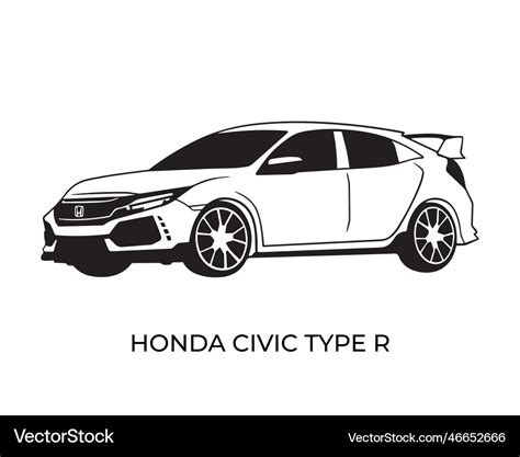 Silhouettes Icons Of Honda Brand Cars Royalty Free Vector
