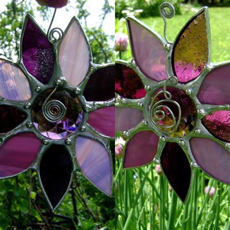Originally designed stained glass flowers | Stained glass flowers, Glass flowers, Flowers
