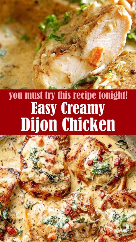 Easy Creamy Dijon Chicken Recipe Reserveamana