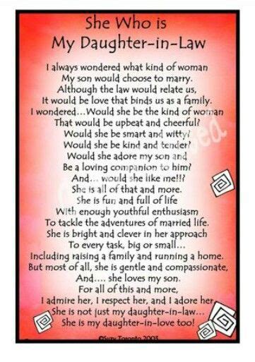 The Poem For Daughter In Law
