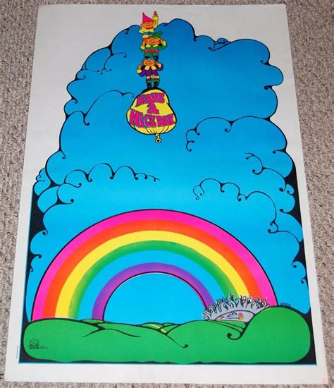 Gnomes Have A Nice Day 105 1972 Blacklight Poster Werks Hippie