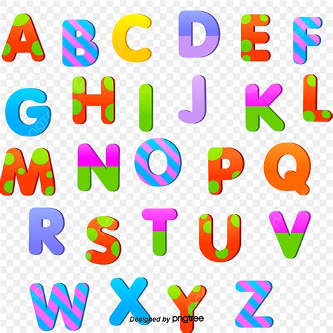 Stylish Alphabet Clip Art 3D Look Alphabet PNG Elegant Letters PNG 3D