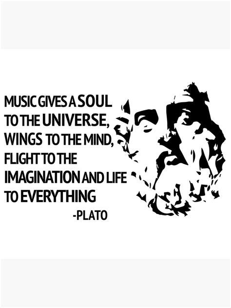 Plato Quote About Music Poster By Pianocub Redbubble