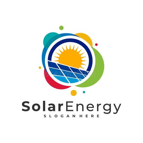 Colorful Solar Logo Vector Template Creative Solar Panel Energy Logo