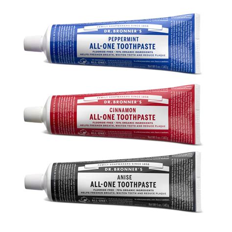 Dr Bronners All One Toothpaste 3 Pack Variety 5 Ounce Peppermint