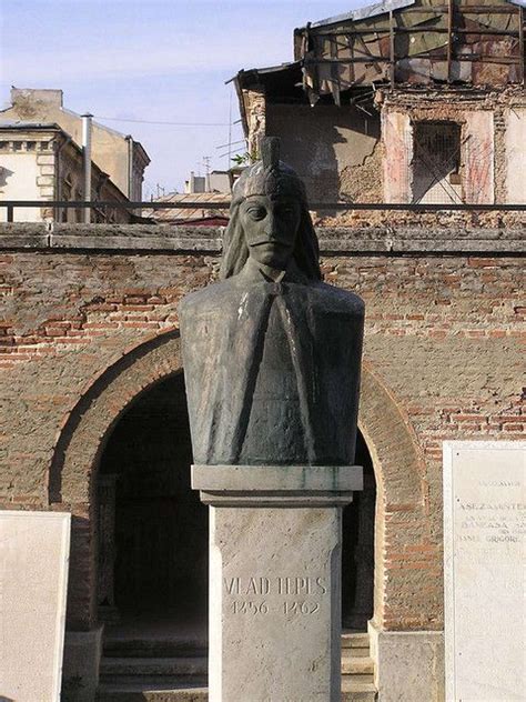 Dracula Vlad Tepes Sculpture Bucharest Romania Romania Bucharest
