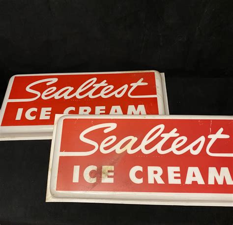 Sealtest Ice Cream Sign 1950s Plastic Portion Of Light Up Etsy