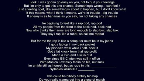 Eminem - Rap God (Legit Full First Verse Lyrics) - YouTube