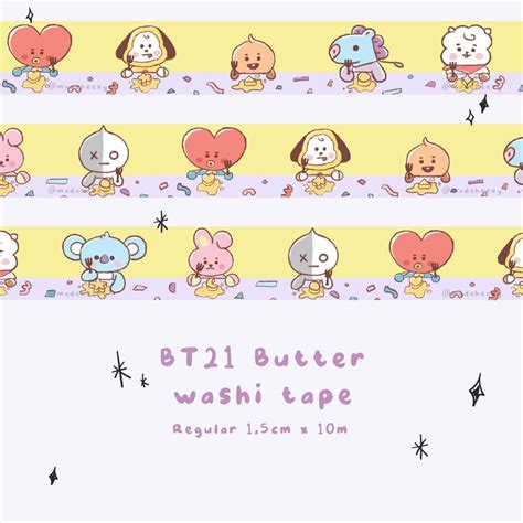 Jual Bt21 Butter Washi Tape Indonesiashopee Indonesia