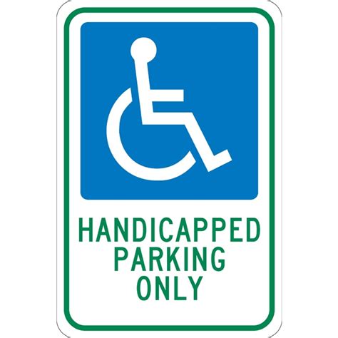 Handicap Parking Only Sign Al 81798alr Alco Sales