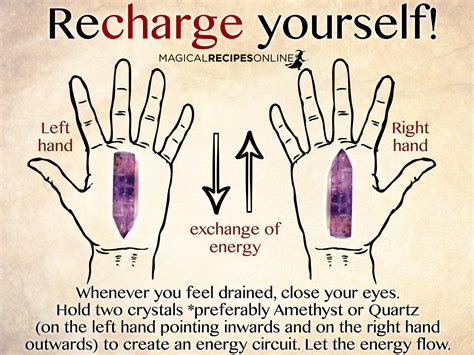 After cleansing, hold your crystal or crystals in your hands, close your eyes, and take three deep breaths. 7 Easy Magical Ways to Use Crystals in Your Life (#4 ...