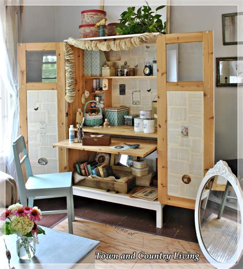 Collection by sandra caulder • last updated 9 weeks ago. Creating a Crafting Cabinet - Town & Country Living