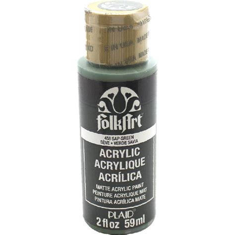 Plaid Folkart Acrylic Paint Artist S Pigment Sap Green Jarir