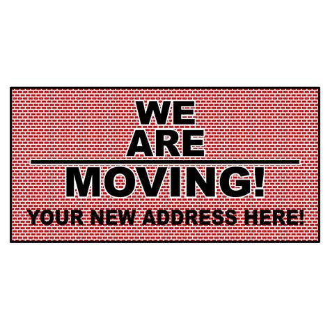We Are Moving Business Decal Sticker Retail Store Sign Ebay