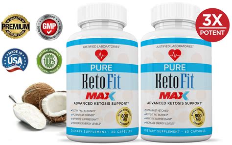 Pure Keto Fit Max 1200mg Advanced Bhb Boost Ketogenic Supplement Exogenous Ketones Weight For