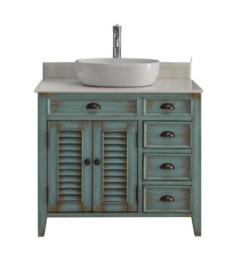 Freestanding vessel sink in antique copper. Chans Furniture CF-78886BU Benton Abbeville 36 ...