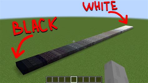 Minecraft Color Palette Black To White Youtube