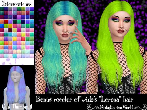 The Sims Resource Bonus Retexture Of Lorena Hair By Ade