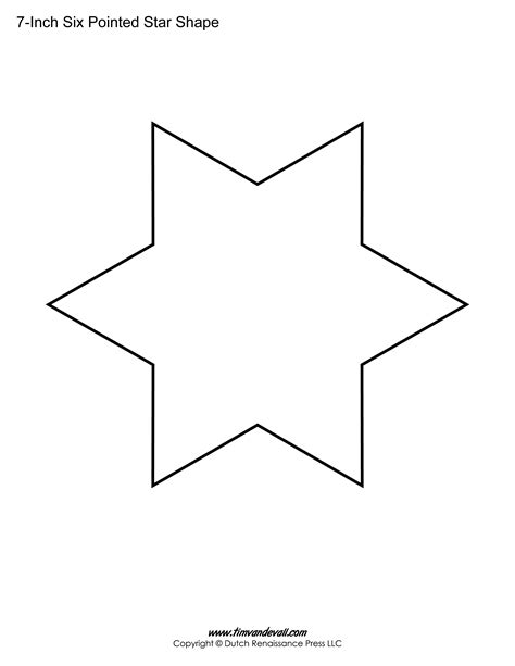 Free Printable 6 Point Star Template Printable Form Templates And Letter