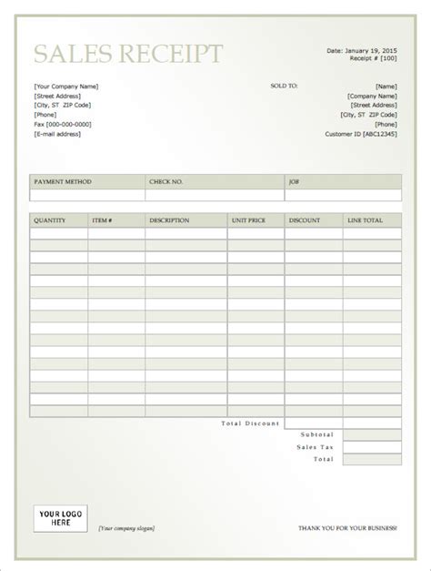 Free 12 Sample Printable Receipt Forms In Pdf Word Excel 50 Receipt