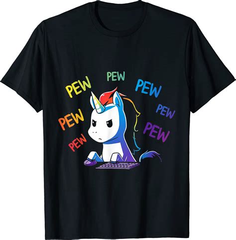 Pew Pew Pew Unicorn T Shirt Uk Fashion
