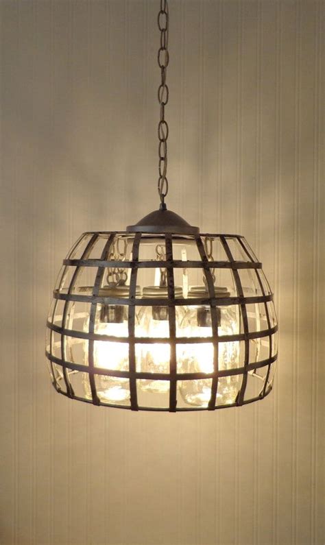 Farmhouse Chandelier With Mason Jar Lights By Lampgoods On Etsy Mason