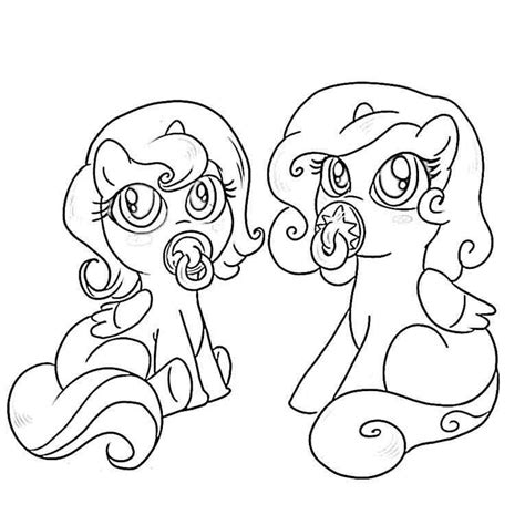 My Little Pony Coloring Pages With All Ponies Coloring Home