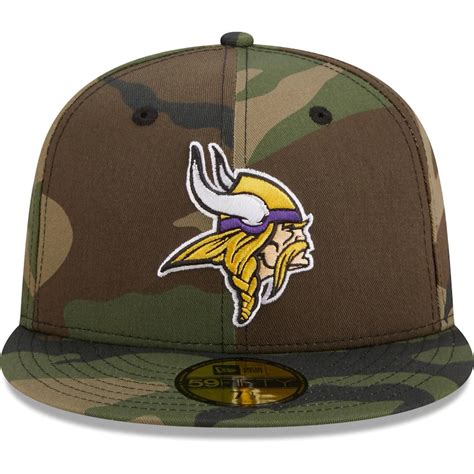 New Era Minnesota Vikings Camo Woodland 59fifty Fitted Hat