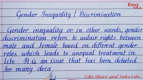 Essay On Gender Inequality Gender Discrimination Essay In English