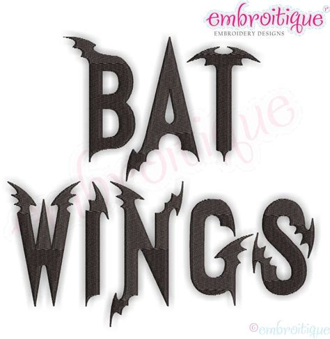 Batwing Bat Halloween Font 1 2 3 4 Etsy
