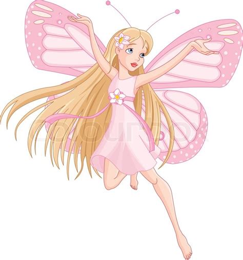 Illustration Of Flying Beautiful Fairy Stock Vector Colourbox