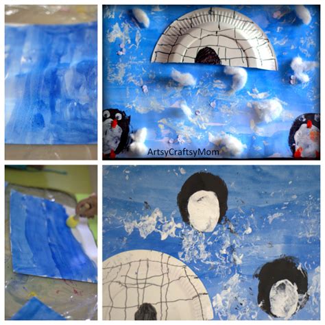 Antarctic Theme Potato Print Penguin Craft Artsy Craftsy Mom
