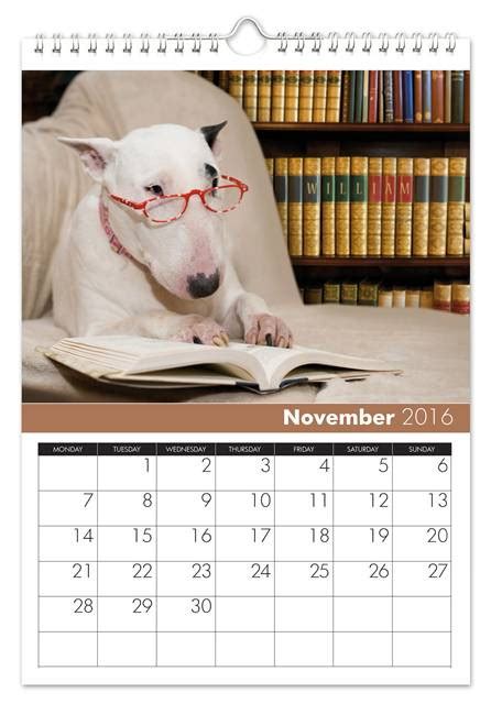 Dog Calendar Personalized With Your Name Start On Any Date