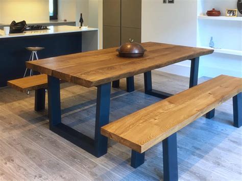 Dining table and bench set uk. Rustic Dining Table Set with Bench | Abacus Tables