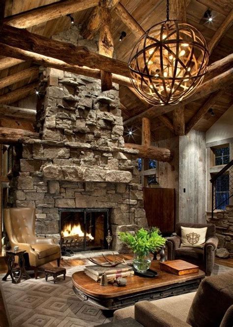The living room in this sacramento home features tons of current pieces, and keeping the fireplace area open and airy is the way to go! Impressive Rustic Cabin and Cottage Interior Designs ...