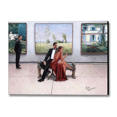 the gallery attendant old national gallery art print by theo michael art by theo michael
