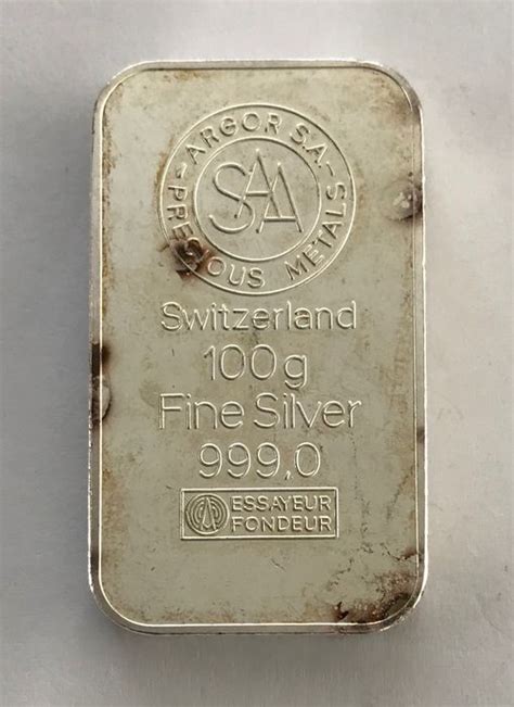 100 Gram Silver 999 Argor Sa Catawiki