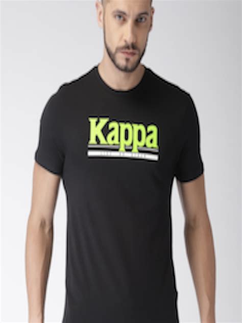 Buy Kappa Men Black Printed Round Neck Pure Cotton T Shirt Tshirts