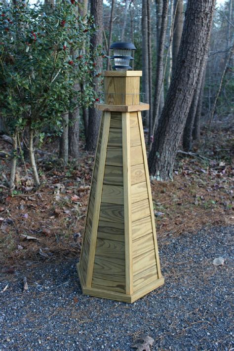 How To Build A 4 Ft Wooden Lawn Lighthouse Diy Treated Wood