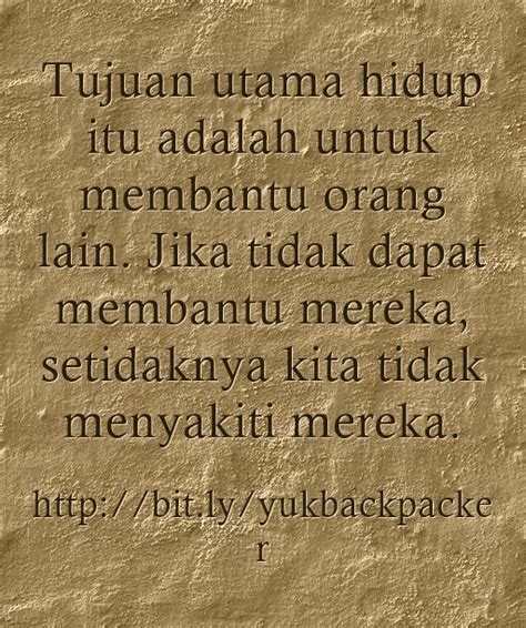We did not find results for: Tujuan utama hidup itu adalah untuk membantu orang lain ...