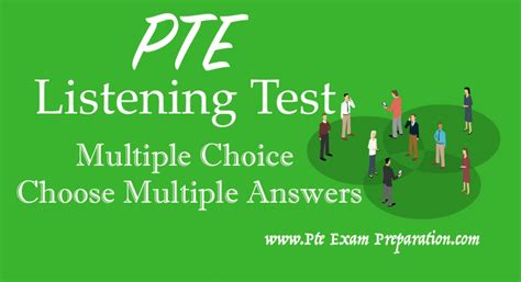 Multiple Choice Choose Multiple Answers Pte Listening Academic Test
