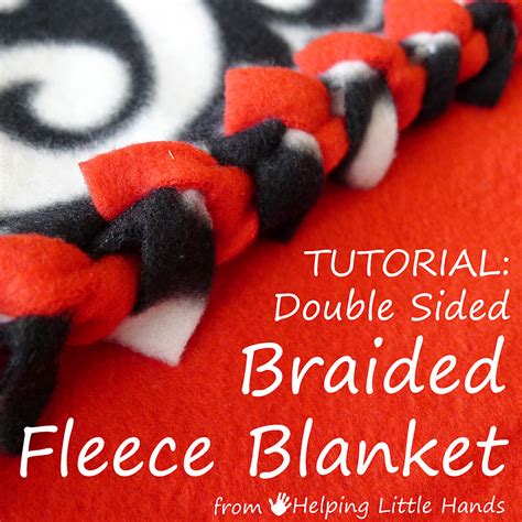 Pieces By Polly Double Layered No Sew Braided Fleece Blanket Tutorial