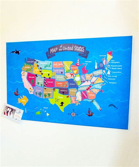 Home Magnetics Kids Usa Map Magnetic Bulletin Board Best Price And