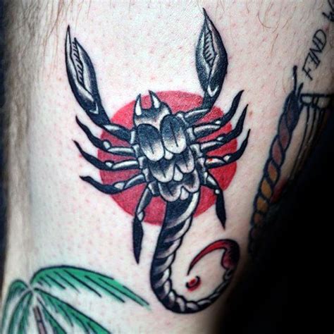 Scorpio tattoos can be done in many different ways. 60 Traditional Scorpion Tattoo Designs For Men - Old ...
