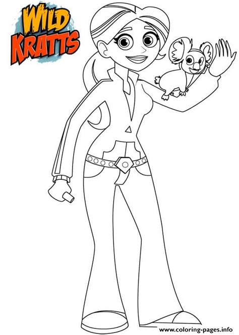 Aviva Corcovado From Wild Kratts Coloring Page Printable