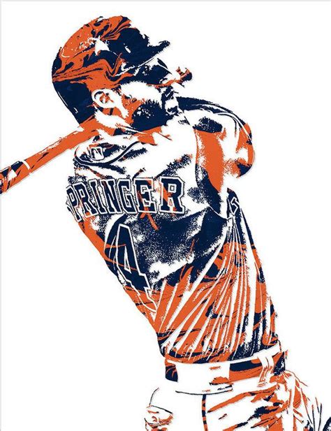 Pixel art maker (pam) is designed for beginners, and pros who just want to whip something up and share it with friends. George Springer Houston Astros Pixel Art 4 Art Print by ...