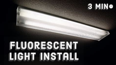 How To Install A Fluorescent Light 💡 3 Min Tutorial Youtube
